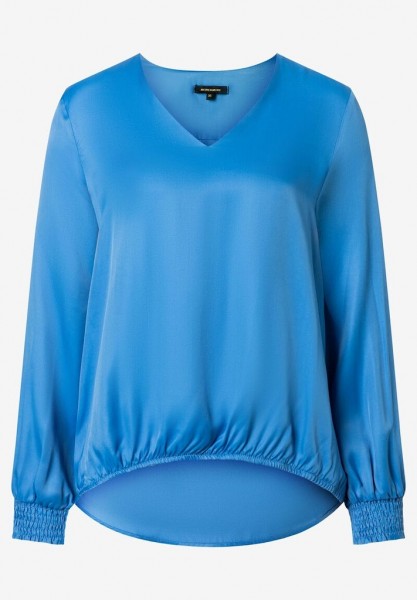 Satinbluse blau