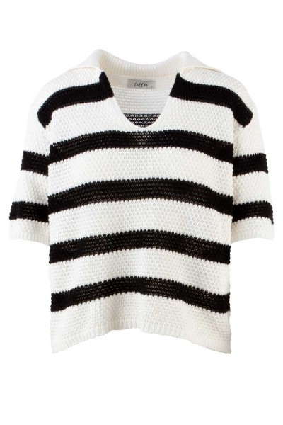 Coll64 Halbarm-Strick-Pullover