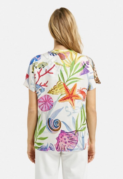 Milano Italy Blousetop with panel and v-neck