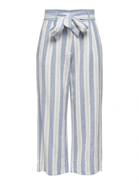 ONLY Culotte mit Streifen und Gürtel