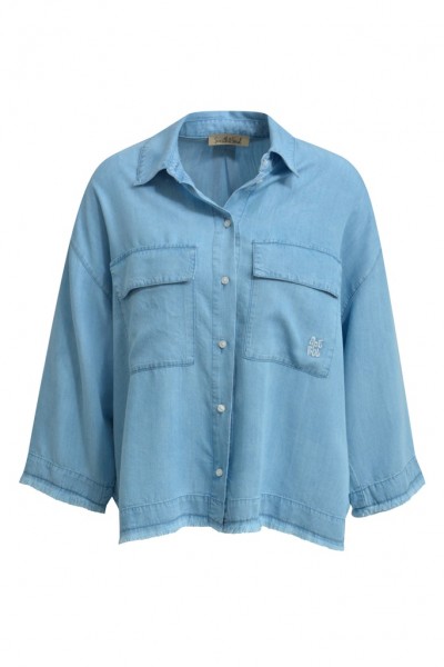Smith &amp; Soul Kurze Denim-Bluse