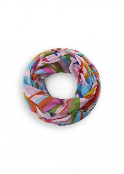 Codello Loop-Schal aus recyceltem Polyester im Streifen-Mix