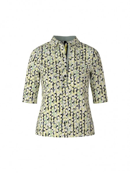 Bedrucktes Polo Shirt aus Baumwollripp