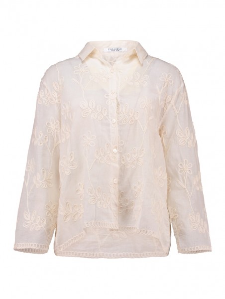 Zabaione Bluse mit Stickerei