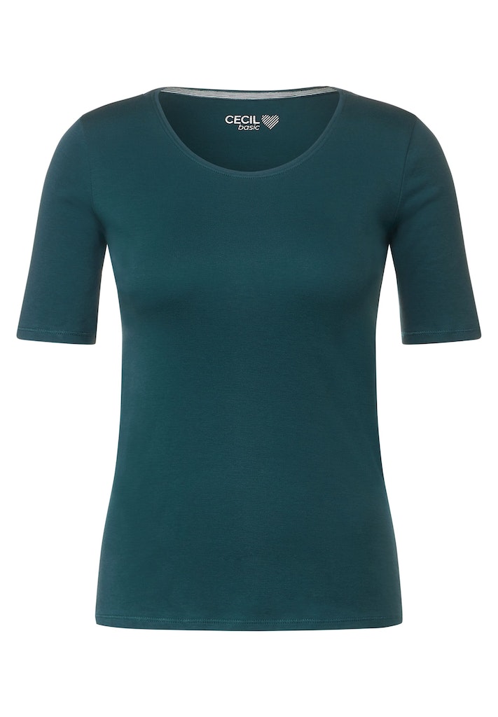 Cecil T-Shirt in Unifarbe | T-Shirts | T-Shirts & Tops | Damenmode |  Schmitz Das Modehaus