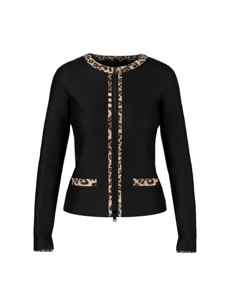 Zippjacke aus Baumwoll-Jersey