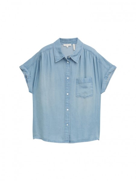 Tom Tailor Denim Bluse mit Brusttasche