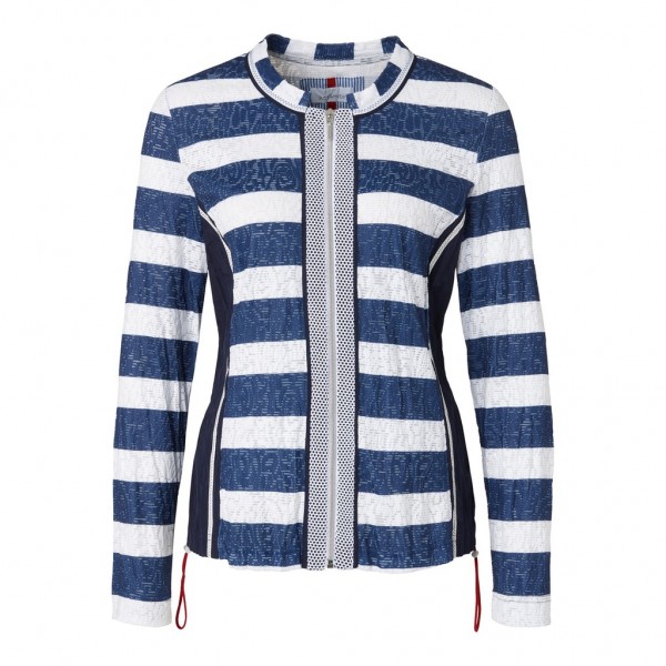 Just White Gestreifte Shirtjacke