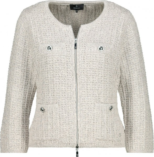 Monari Tweed-Strickjacke