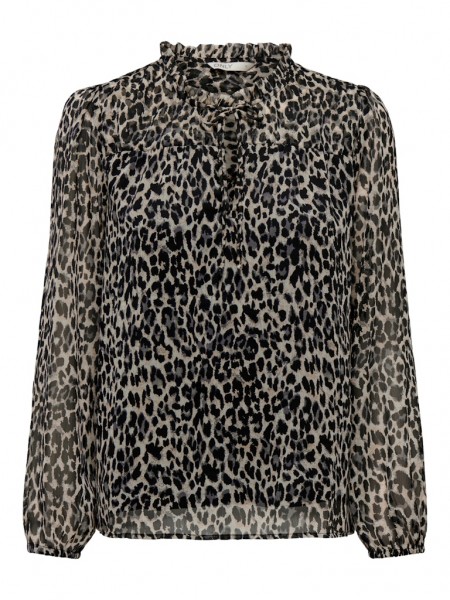 Only Bluse mit Leoprint