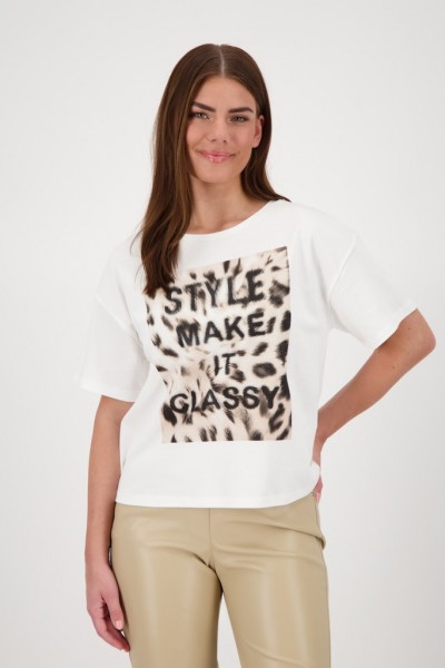 Monari T-Shirt mit Leo-Frontprint