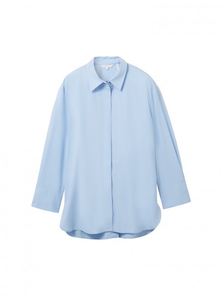 Unifarbene Bluse mit TENCEL(TM) Lyocell