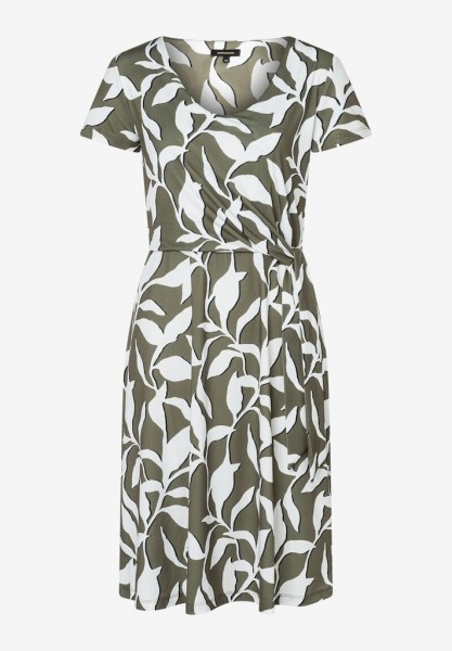 More &amp; More Jerseykleid mit Blätterprint