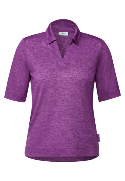 Cecil Poloshirt in Leinen-Optik