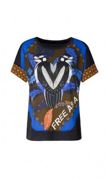 Marc Cain Collection Blusenshirt aus Materialmix