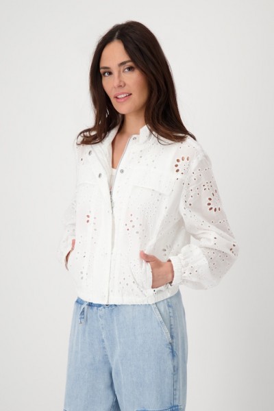 Monari Blouson mit Lochstickerei