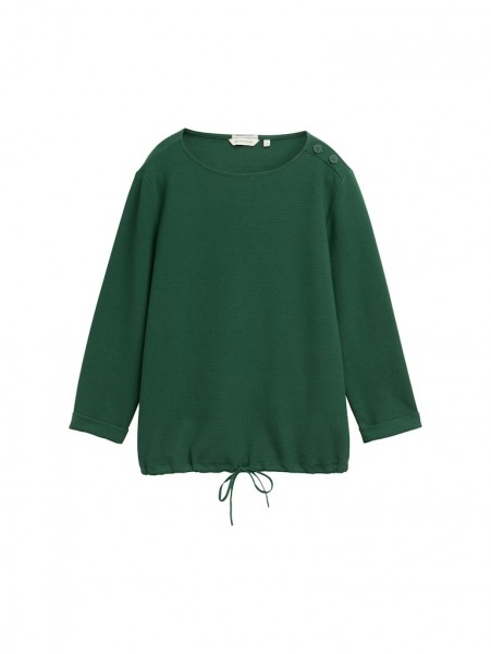 Langarmshirt mit Knopf-Details