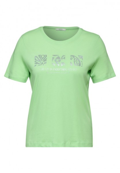 Cecil T-Shirt mit Schimmer Print