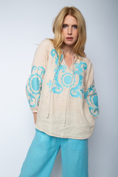 Emily van den Bergh Leinenbluse