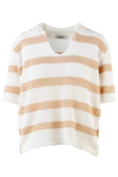 Coll64 Halbarm-Strick-Pullover