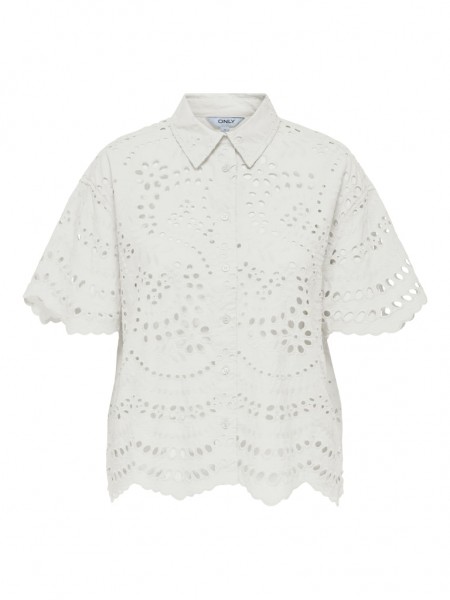 Only Bluse mit Lochmuster