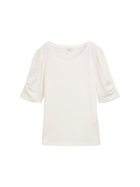 Tom Tailor T-Shirt mit Raffärmeln