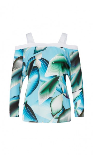 Marc Cain Sports Bluse mit Whale-Print