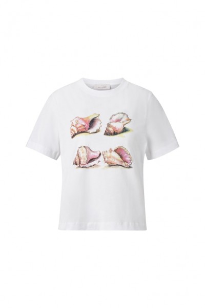 Rich &amp; Royal elegant fit T-Shirt seashell print organic