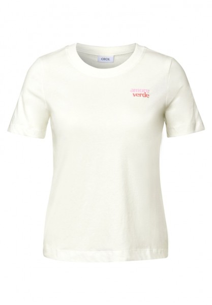 Cecil T-Shirt mit Wording-Detail