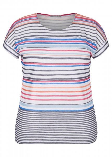 Rabe T-Shirt mit horizontalen bunten Streifen