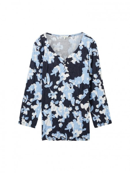Tom Tailor Henleyshirt mit Allover-Print
