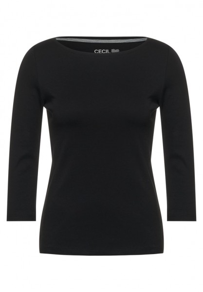 Cecil Basic Shirt in Unifarbe und U-Boot Ausschnitt | T-Shirts | T-Shirts &  Tops | Damenmode | Schmitz Das Modehaus