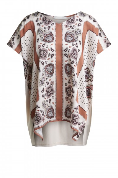 Oui Blusenshirt mit Muster-Mix