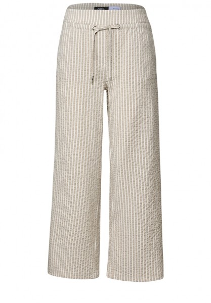 Cecil Gestreifte Seersucker Hose