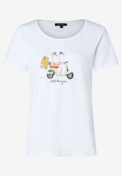 T-Shirt mit Flamingo weiß Sommer-Kollektion